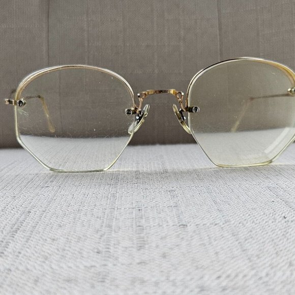 Art Craft USA Glasses Frame Vintage Eyeglasses Rimless Frame Gold Tone Frame - Picture 5 of 13